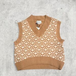 Orange and white heart pattern